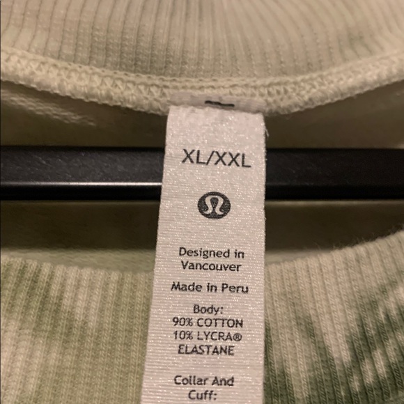 lululemon athletica Green Tie-Dye Sweatshirt, Size XL/XXL, Excellent Condition - Picture 2 of 4